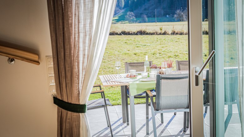 Grüne Ferienwohnung - Terrasse, © Ludwig Fahrnberger Grüne Ferienwohnung - Terrasse, © Ludwig Fahrnberger