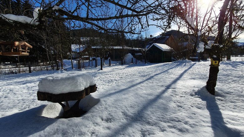 der weitläufige Garten im Winter, © Monika Stock der weitläufige Garten im Winter, © Monika Stock