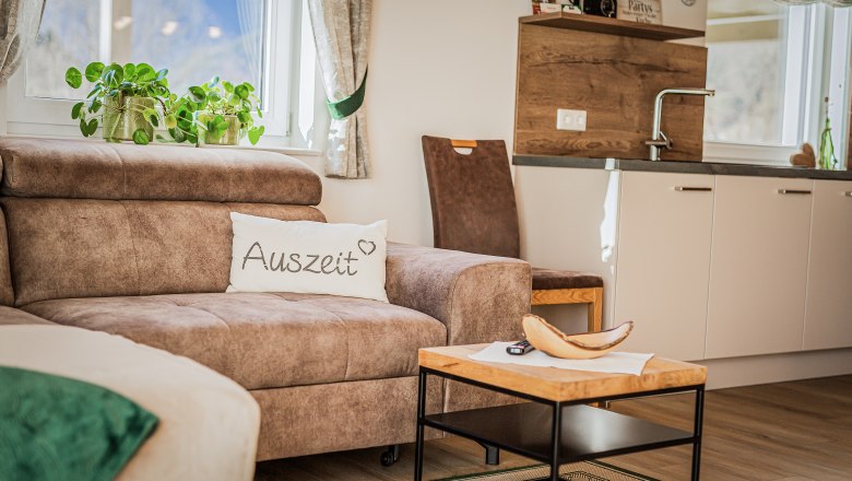 Grüne Ferienwohnung - Wohnbereich, © Ludwig Fahrnberger Grüne Ferienwohnung - Wohnbereich, © Ludwig Fahrnberger