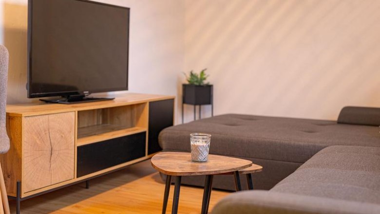 Living room - Apartment Angermühle, © Victoria Huber Living room - Apartment Angermühle, © Victoria Huber