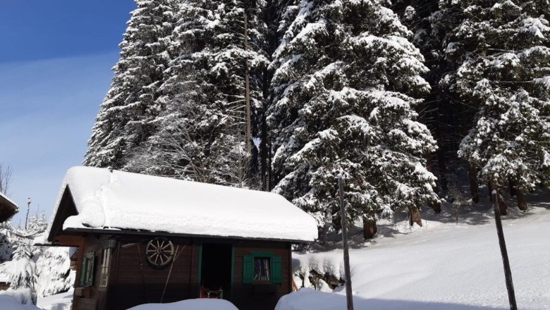 Garten beim Haus Margarete im Winter, © Margarete Teufel Garten beim Haus Margarete im Winter, © Margarete Teufel