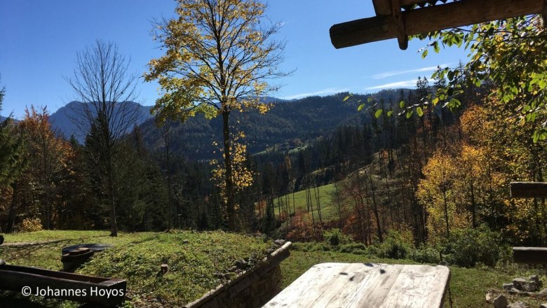 Holzknechthuette_Aussicht_Herbst, &copy; Johannes Hoyos