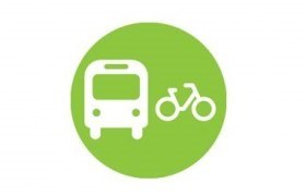 Note: The bus stops are labelled with this symbol.
