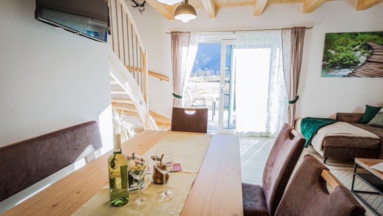 Gr&uuml;ne Ferienwohnung - Essbereich, &copy; Ludwig Fahrnberger