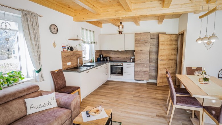 Gr&uuml;ne Ferienwohnung - Wohnessbereich, &copy; Ludwig Fahrnberger