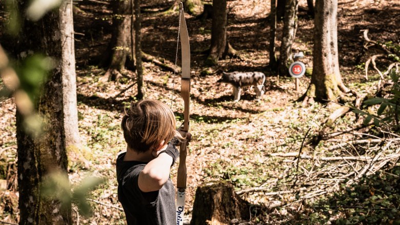 The 3D achery course is great fun, even for the little archers., © Gerald Demolsky