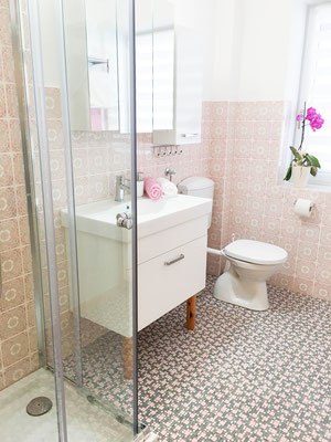 Bathroom of the vacation apartment, &copy; Sonja Lange