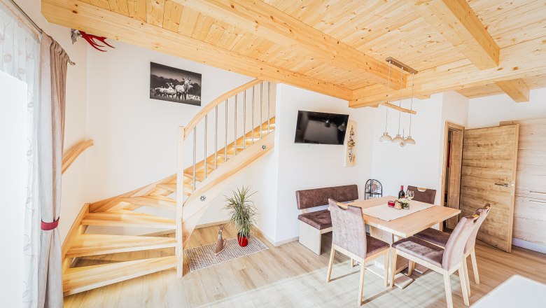 Rote Ferienwohnung - Essbereich, &copy; Ludwig Fahrnberger