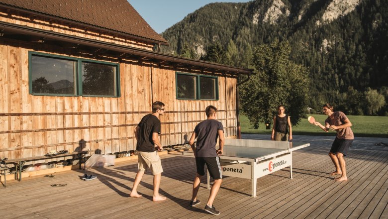 Terrasse Raftingcamp, &copy; Feriengut Moarhof