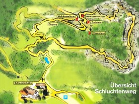 Map of the gorge hiking trail, &copy; Gemeinde Opponitz