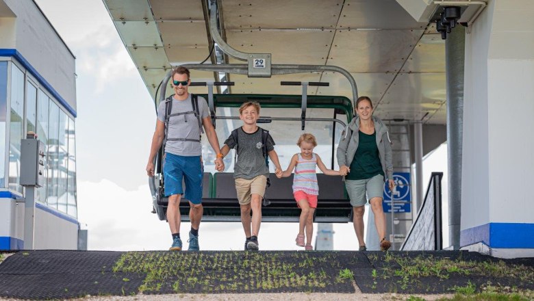 Mit dem Vierersessellift bequem zum Gipfel, © Ludwig Fahrnberger