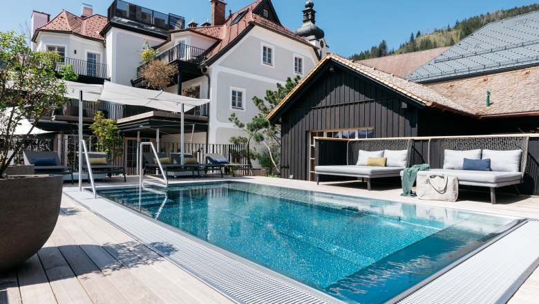 Outdoor pool Refugium, © Gregor Hofbauer Outdoor pool Refugium, © Gregor Hofbauer