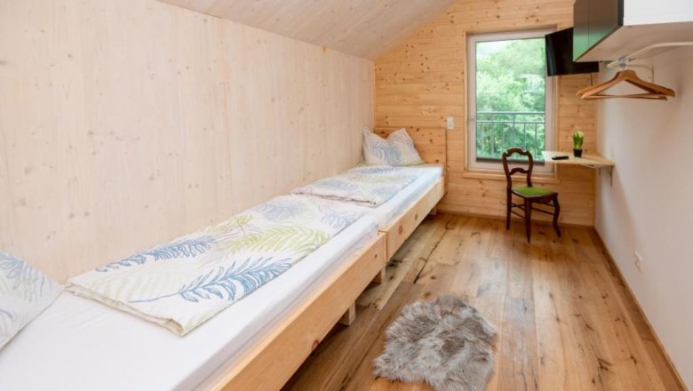 Schlafzimmer, &copy; Chalets Lunz am See