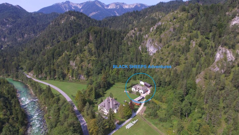 Location of the Black Sheeps Adventures rafting guesthouse, © David Gregorik