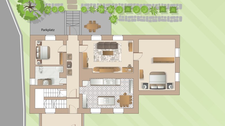 Apartment floor plan, © Apartment Hollenstein